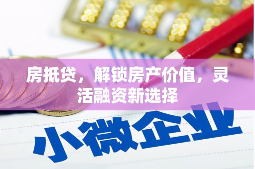 无极房抵贷，解锁房产价值，灵活融资新选择