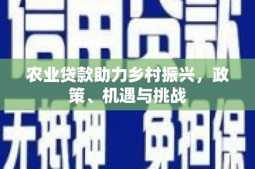 门源农业贷款助力乡村振兴，政策、机遇与挑战