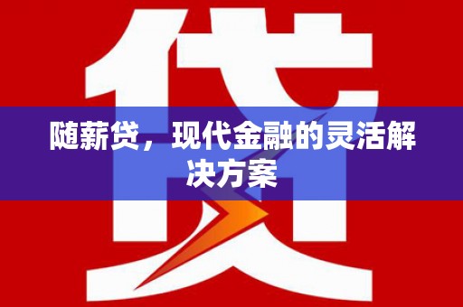 深坑随薪贷，现代金融的灵活解决方案