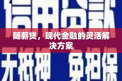云和随薪贷，现代金融的灵活解决方案