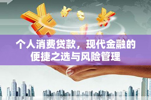 全椒个人消费贷款，现代金融的便捷之选与风险管理