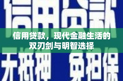 玉树信用贷款，现代金融生活的双刃剑与明智选择