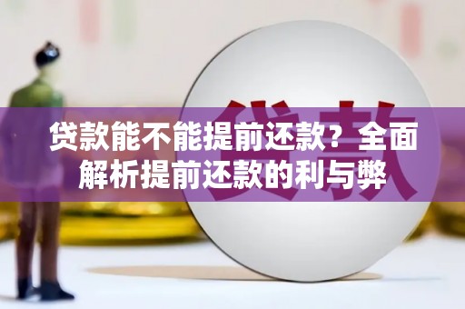 佛坪贷款能不能提前还款？全面解析提前还款的利与弊