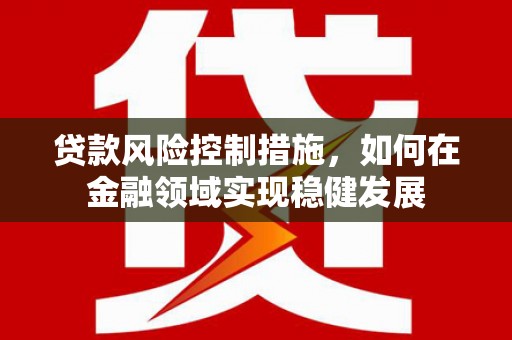 湖州贷款风险控制措施，如何在金融领域实现稳健发展