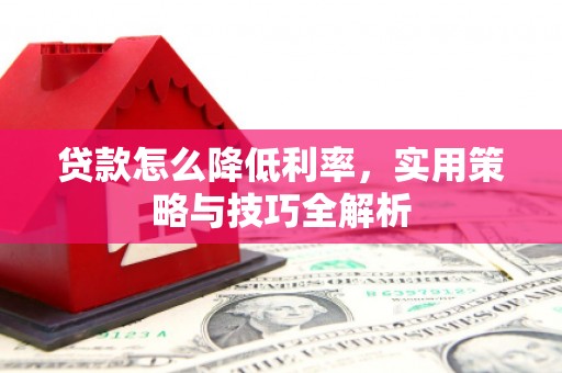 镇远贷款怎么降低利率，实用策略与技巧全解析