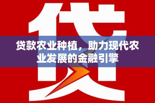 海端贷款农业种植，助力现代农业发展的金融引擎