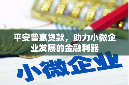 井陉矿区平安普惠贷款，助力小微企业发展的金融利器