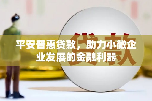 平昌平安普惠贷款，助力小微企业发展的金融利器