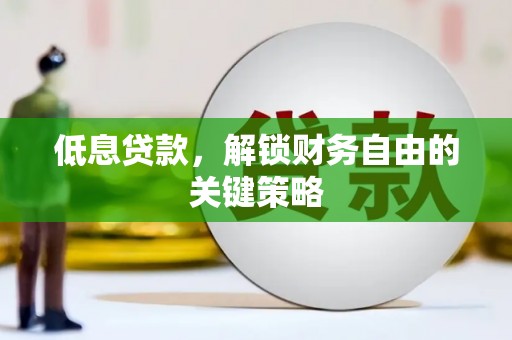 下陆低息贷款，解锁财务自由的关键策略