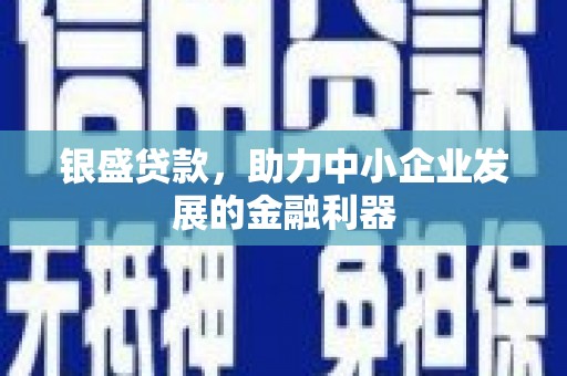 长泰银盛贷款，助力中小企业发展的金融利器