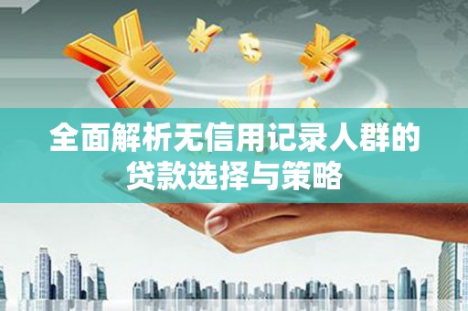 暖暖全面解析无信用记录人群的贷款选择与策略